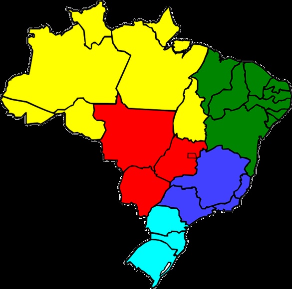 Divisão Politico-Administrativa e Paisagens do Brasil
